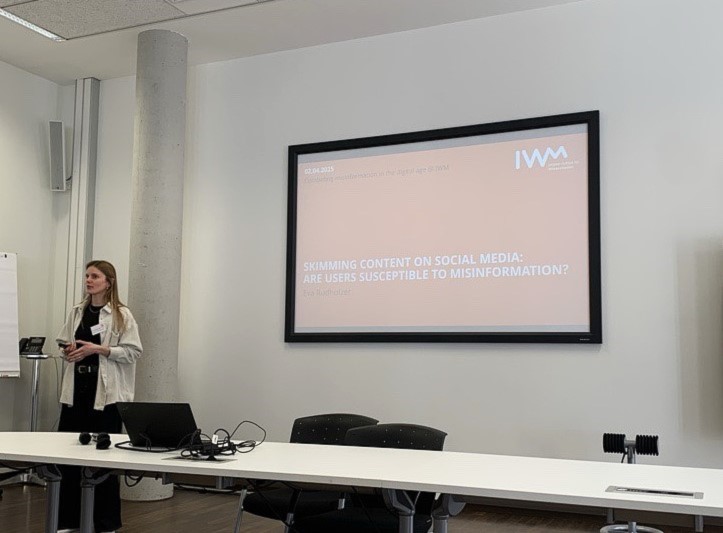 Eva Rudholzer at the IWM Misinformation Workshop